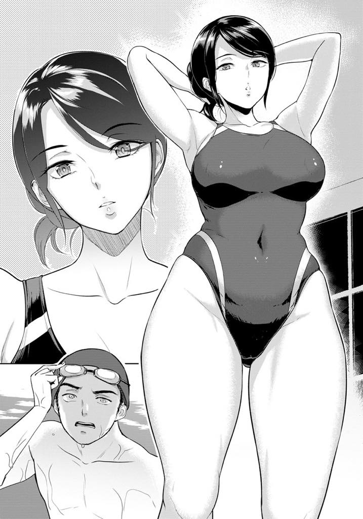 【エロ漫画】嫌われている部下に泳ぎ方を教わり泳げるようになる冷血な巨乳OL...嬉しさで素の顔を見せる上司がたまらなく可愛く思えてしまい水着を着せたまま中出しセックス【ビフィダス:スイミングプール】