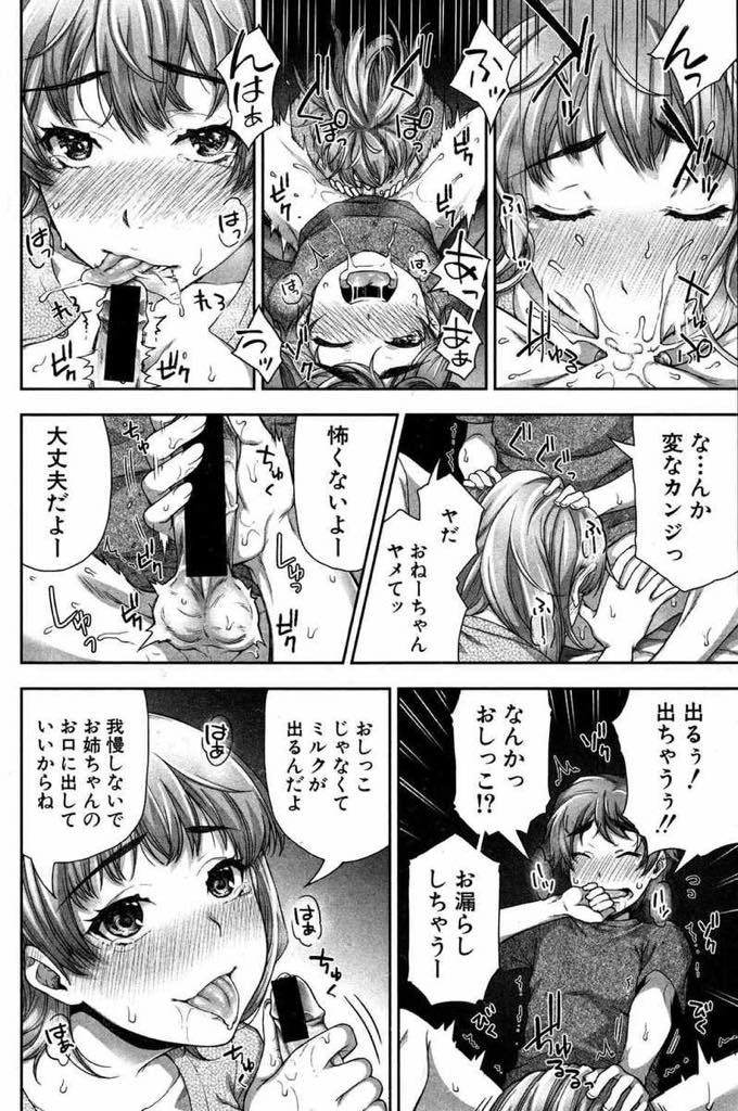 【エロ漫画】寝ている弟におっぱいを揉ましながらオナニーしていたら起きてしまい言い訳できない状況に弟に夢だと思わせて興奮した姉がフェラして近親相姦セックス！