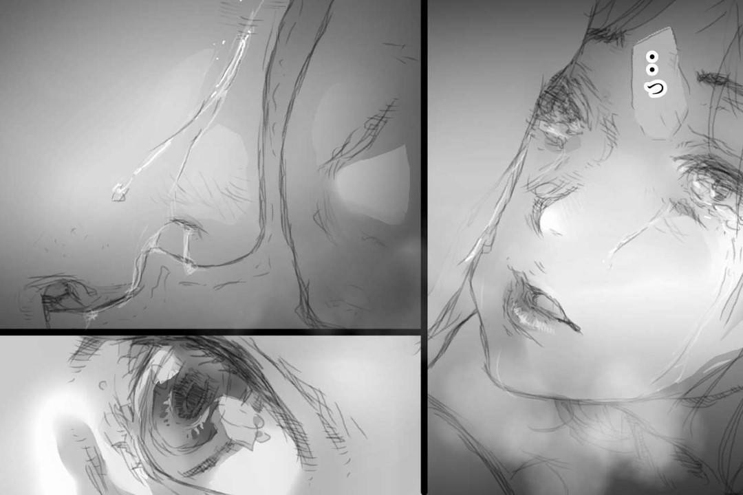 【エロ漫画】夫の浮気相手の彼氏に罰として夫の目の前で同じことをしようと提案された人妻…自宅の寝室で夫の見ている目の前で連続生ハメセックスしまくり見せつけるように中出し同時アクメする【小松菜サラダ：べた惚れ妻】