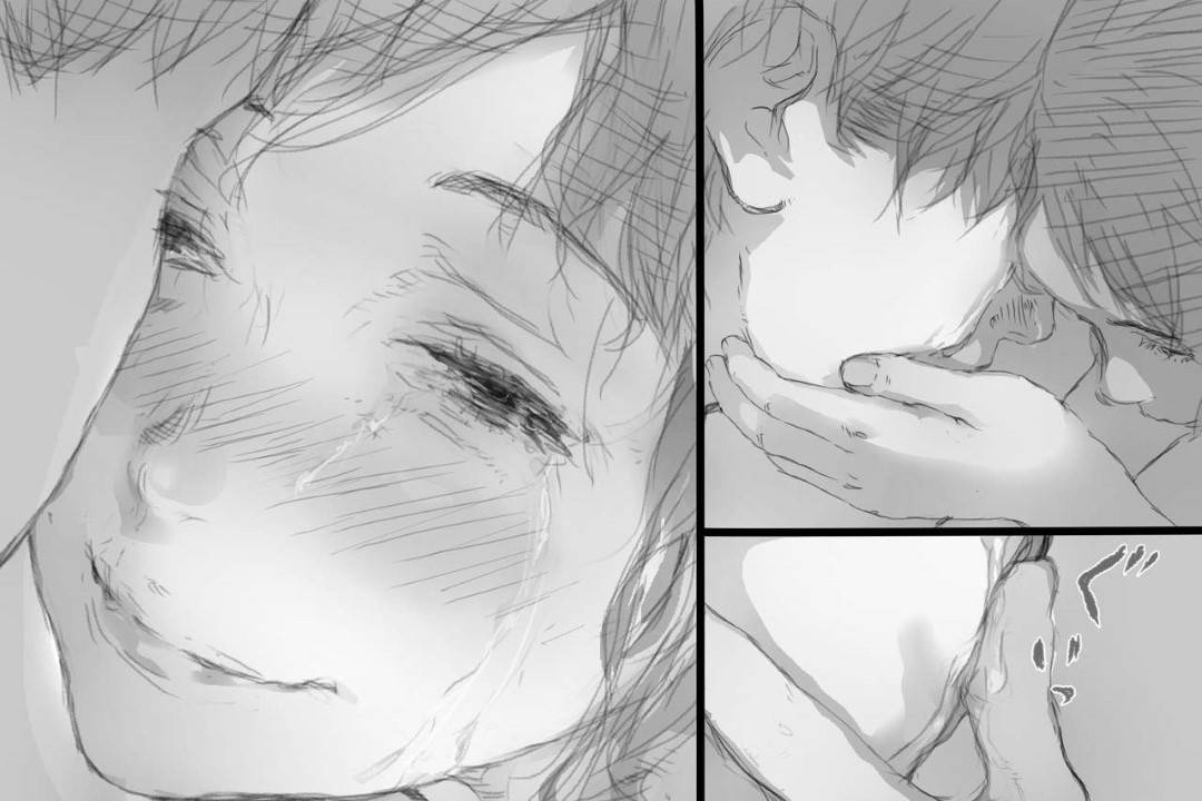 【エロ漫画】夫の浮気相手の彼氏に罰として夫の目の前で同じことをしようと提案された人妻…自宅の寝室で夫の見ている目の前で連続生ハメセックスしまくり見せつけるように中出し同時アクメする【小松菜サラダ：べた惚れ妻】