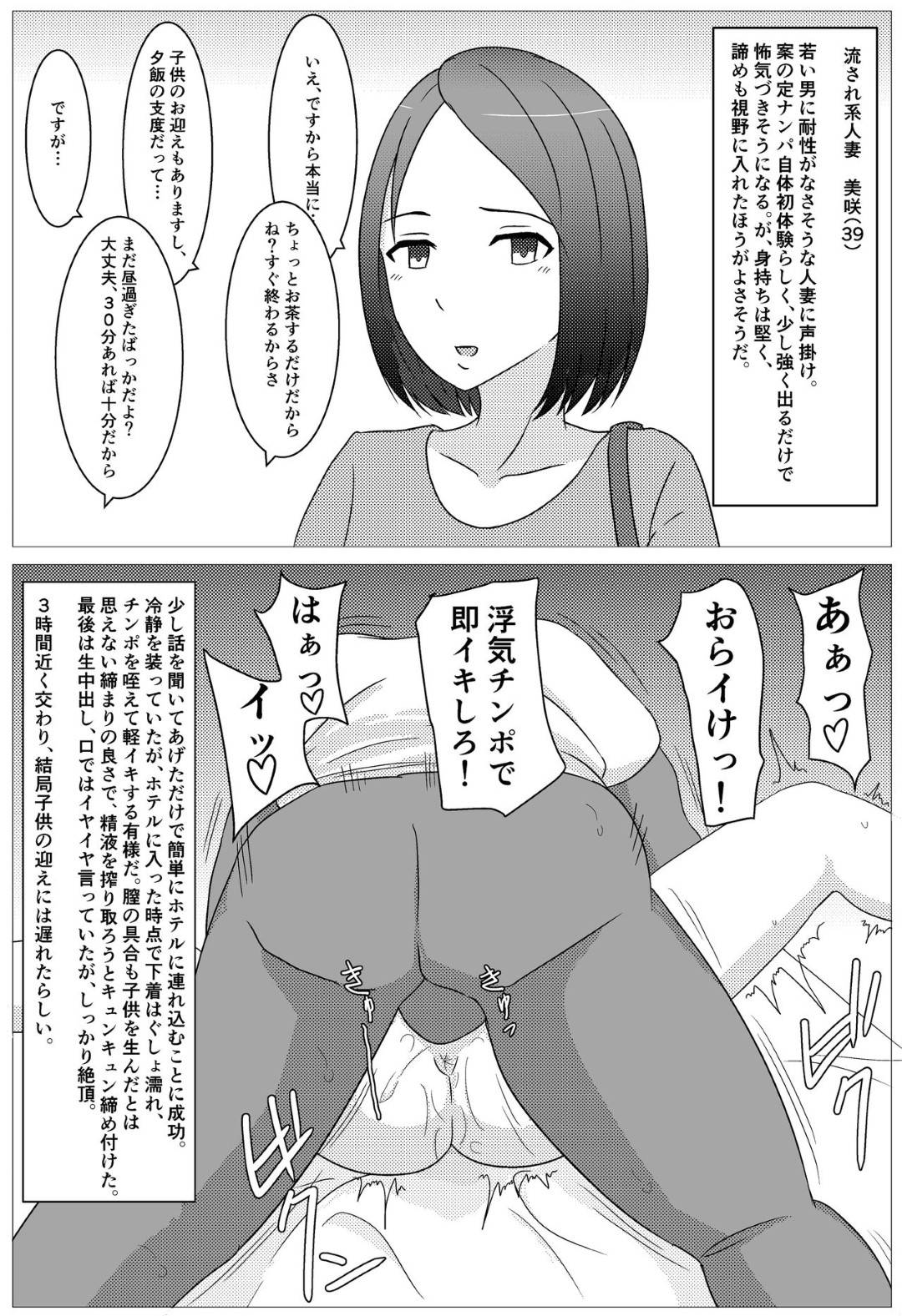 【エロ漫画】ギャルママやOL、万引き主婦、団地妻などクズ男に犯されまくる人妻たち。反抗的な態度だったが除々に生ハメレイプされてイキまくるとトロ顔で快楽堕ちしちゃう