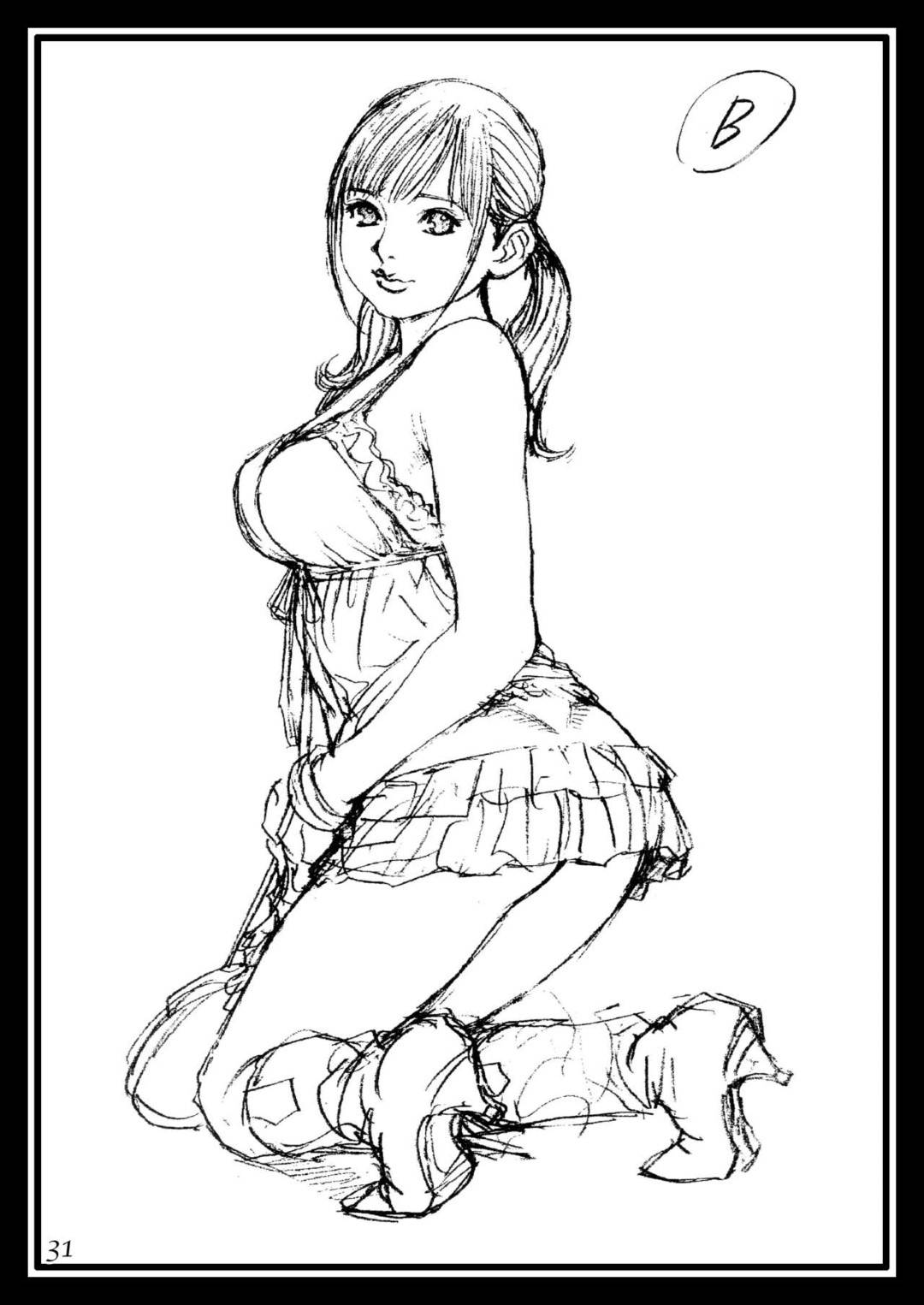 【エロ漫画】国際線の巨乳CA外国人…かつて自分を調教をした男が飛行機に乗ってきていて、そのままトロ顔中出しセックスされちゃう！【十六夜清心：十六夜清心ラフ画集 in M女専科 3】