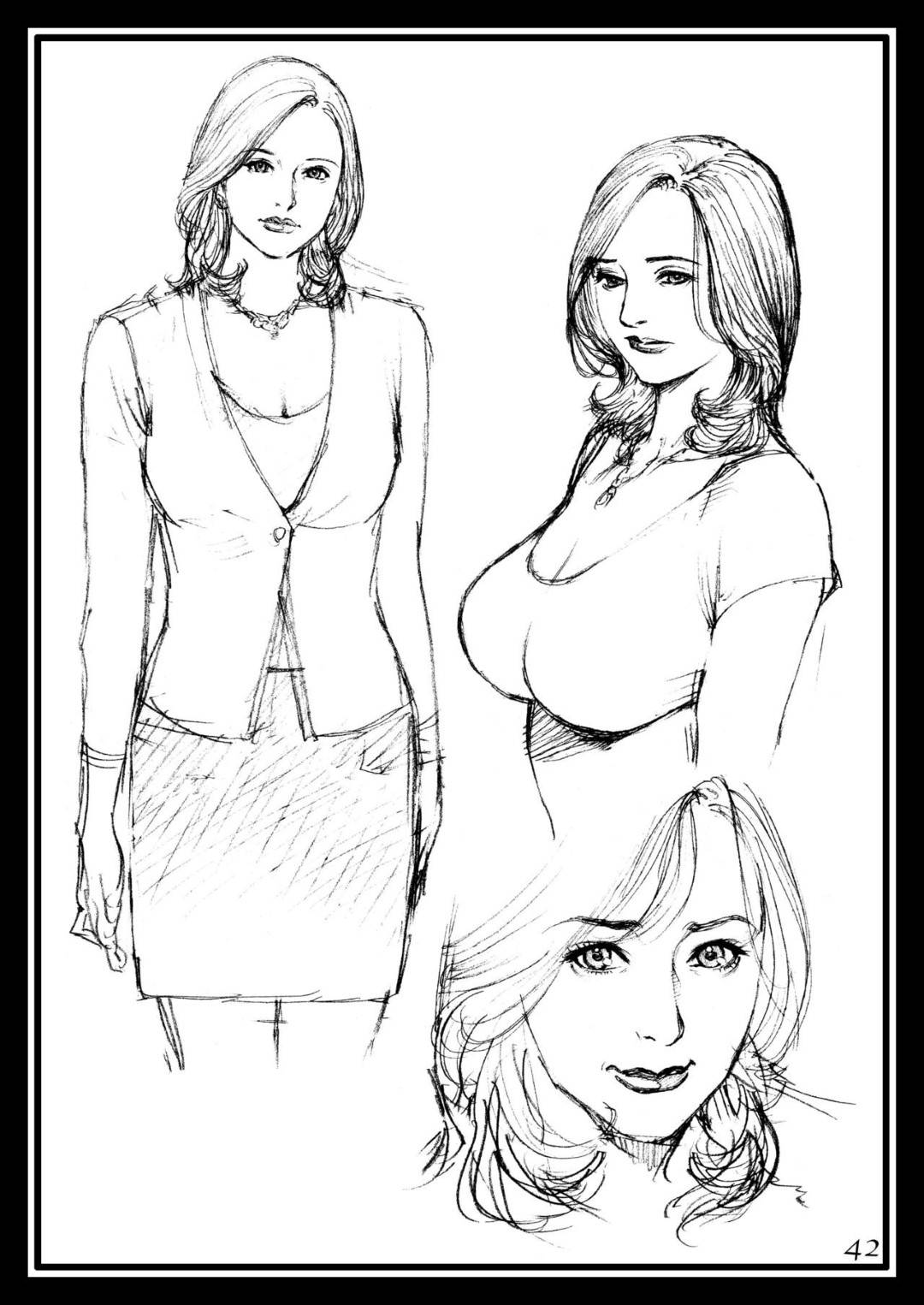【エロ漫画】国際線の巨乳CA外国人…かつて自分を調教をした男が飛行機に乗ってきていて、そのままトロ顔中出しセックスされちゃう！【十六夜清心：十六夜清心ラフ画集 in M女専科 3】