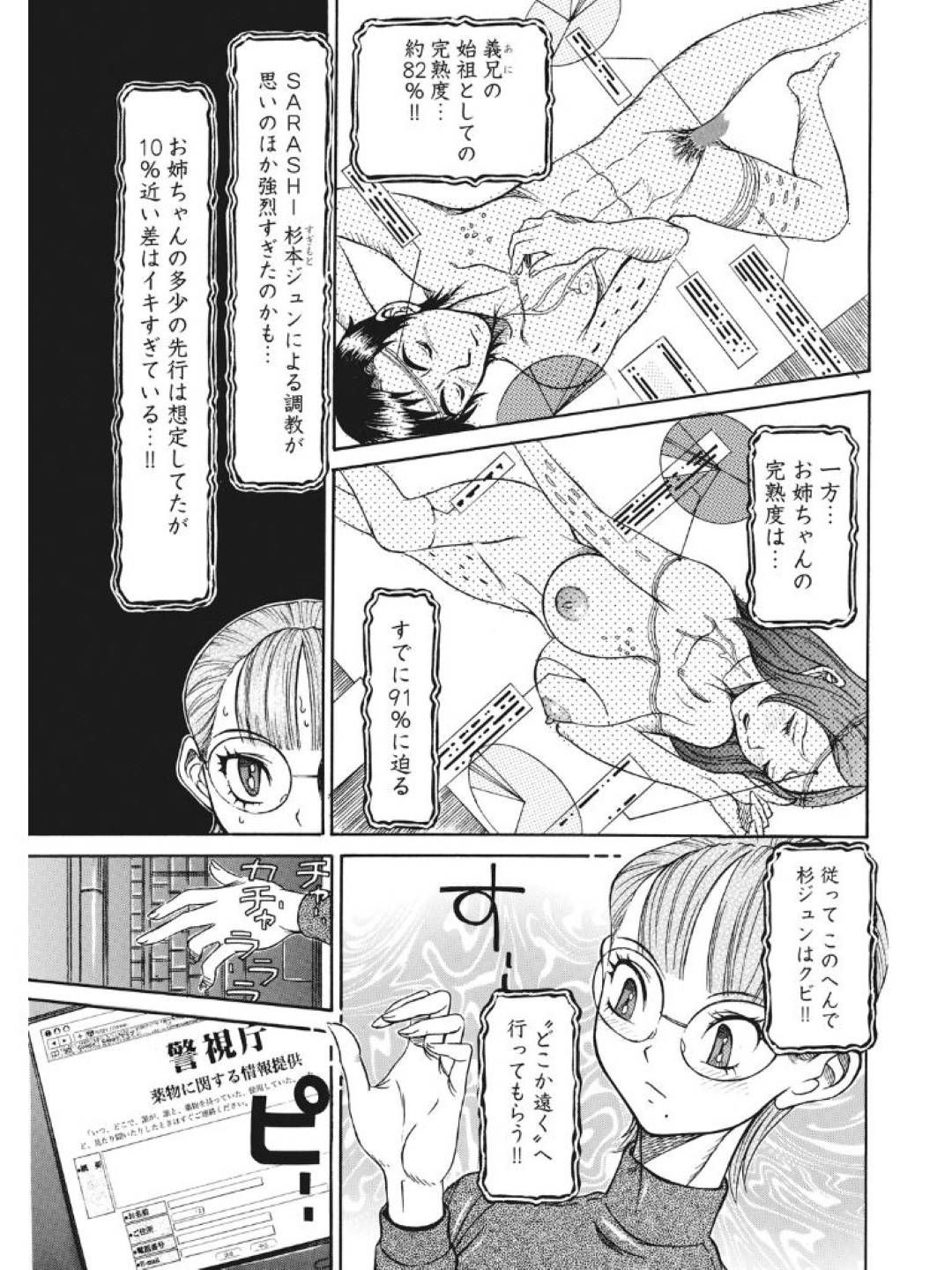 【エロ漫画】催眠調教にされている野外ビッチしている人妻。浮気相手とバックで中出しセックス