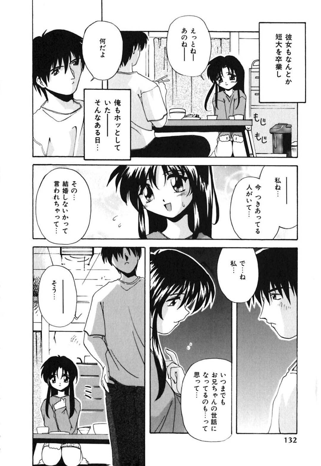 【エロ漫画】不幸な関係で仲良くなった兄とエッチしちゃうかわいい妹…イチャイチャとフェラしたりトロ顔の中出しセックスで近親相姦しちゃう！【ブランシェア：二人だけの世界へ…】